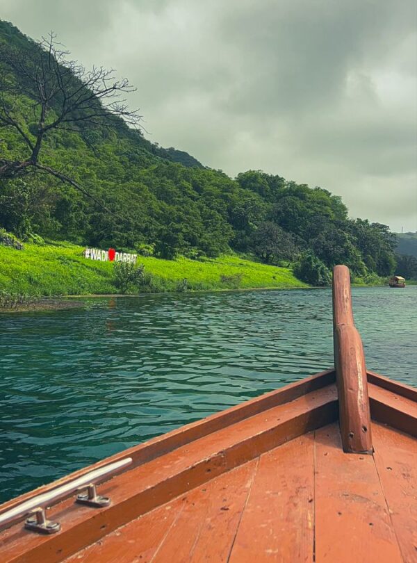 View of Wadi Darbat from a boat in Salalah