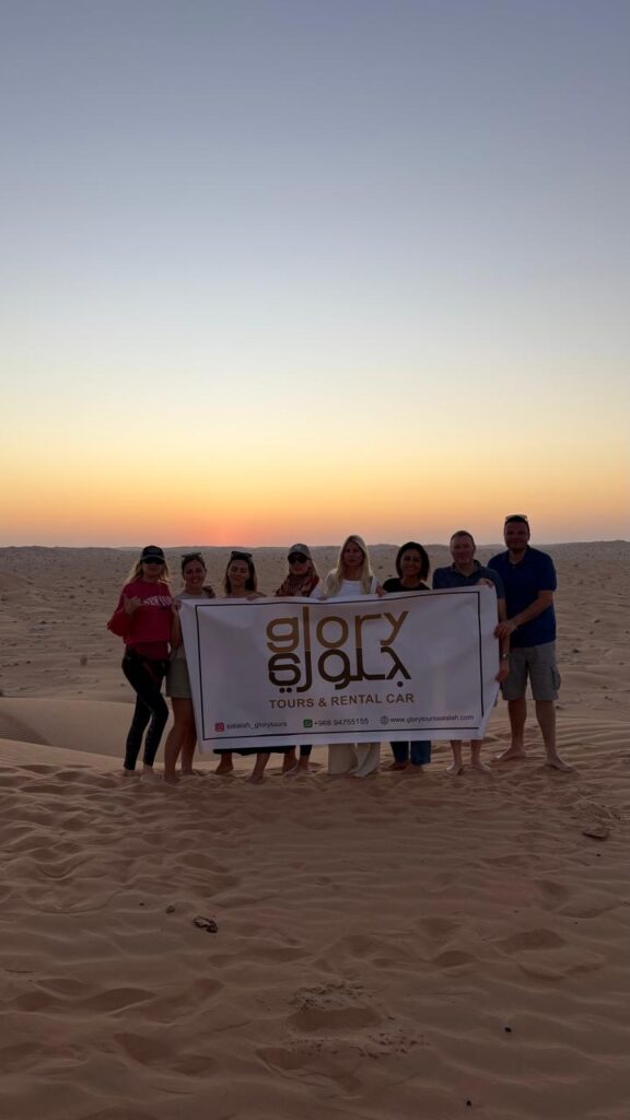 Desert sunset during Salalah Desert Safari