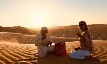 Arabic coffee in the desert Salalah