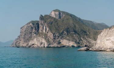 Scenic cliffs and waves at Al Mughsail Beach Dhofar
