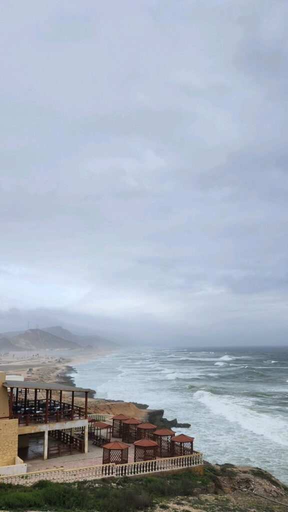 Close-up of sea spray coming out of blowholes at Mughsail coast