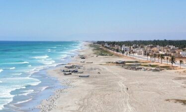 East Salalah Safari panoramic view of cliffs and sea