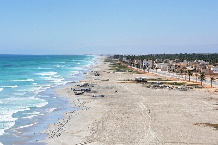 East Salalah Safari panoramic view of cliffs and sea