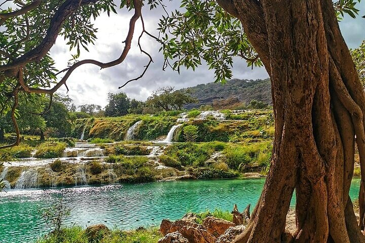 Wadi Darbat valley and mountains during East Salalah Safari