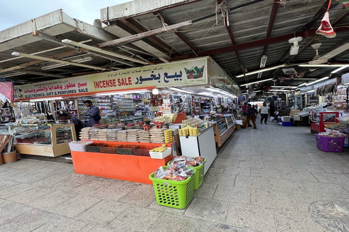 Traditional souq in Salalah Oman with frankincense and local crafts