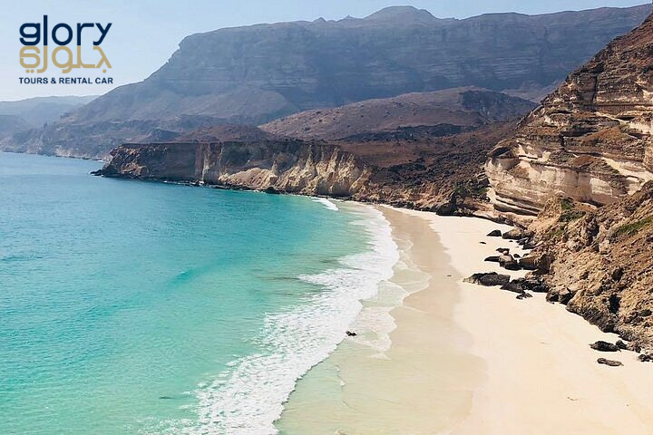 Fazayah Beach Salalah Oman pristine white sand turquoise water