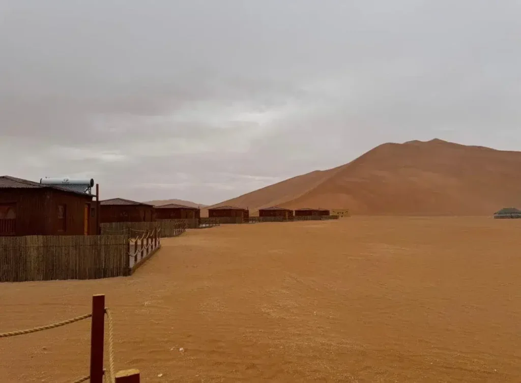 Massive sand dunes in Rub Al Khali Empty Quarter desert