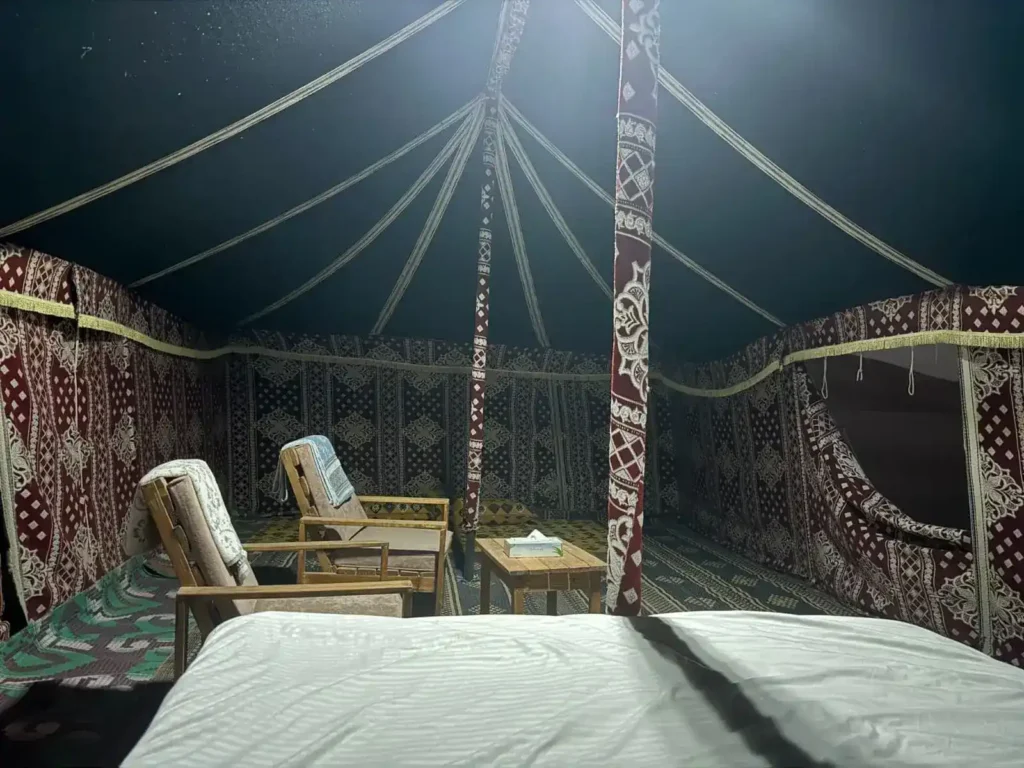 Bedouin tent camp during deep desert safari Rub Al Khali