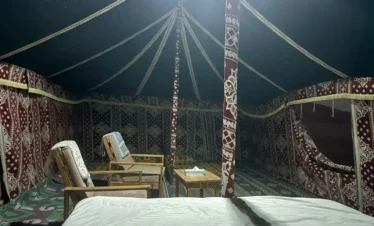 Bedouin tent camp during deep desert safari Rub Al Khali