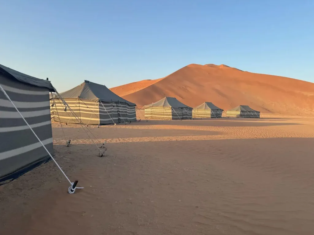 traditional desert tent experience in Rub Al Khali overnight safari