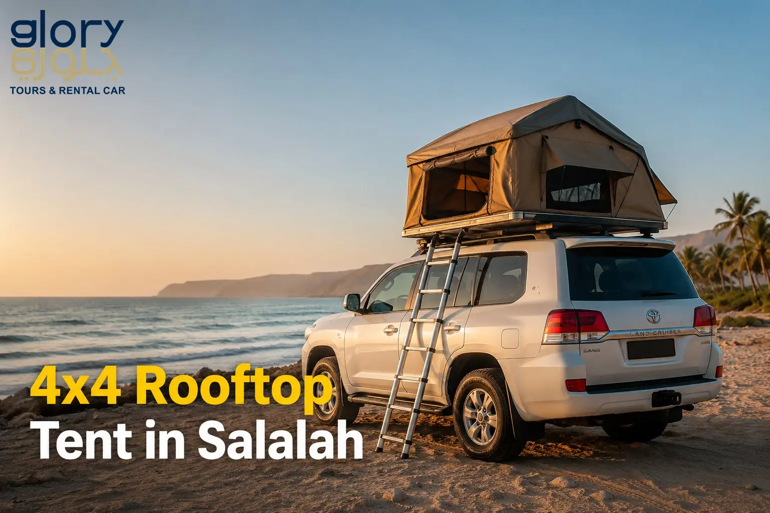 Image Alt Text: 4x4 Rooftop Tent in Salalah